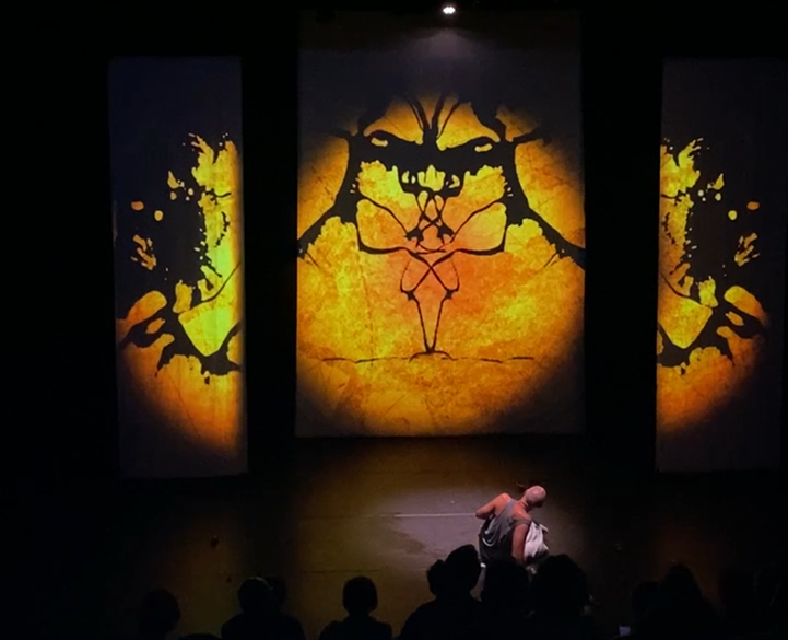 DIDO Tour performance still with monochrome forest projection